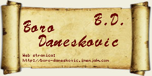 Boro Danesković vizit kartica